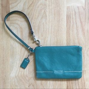 COACH Teal Wristlet (small)